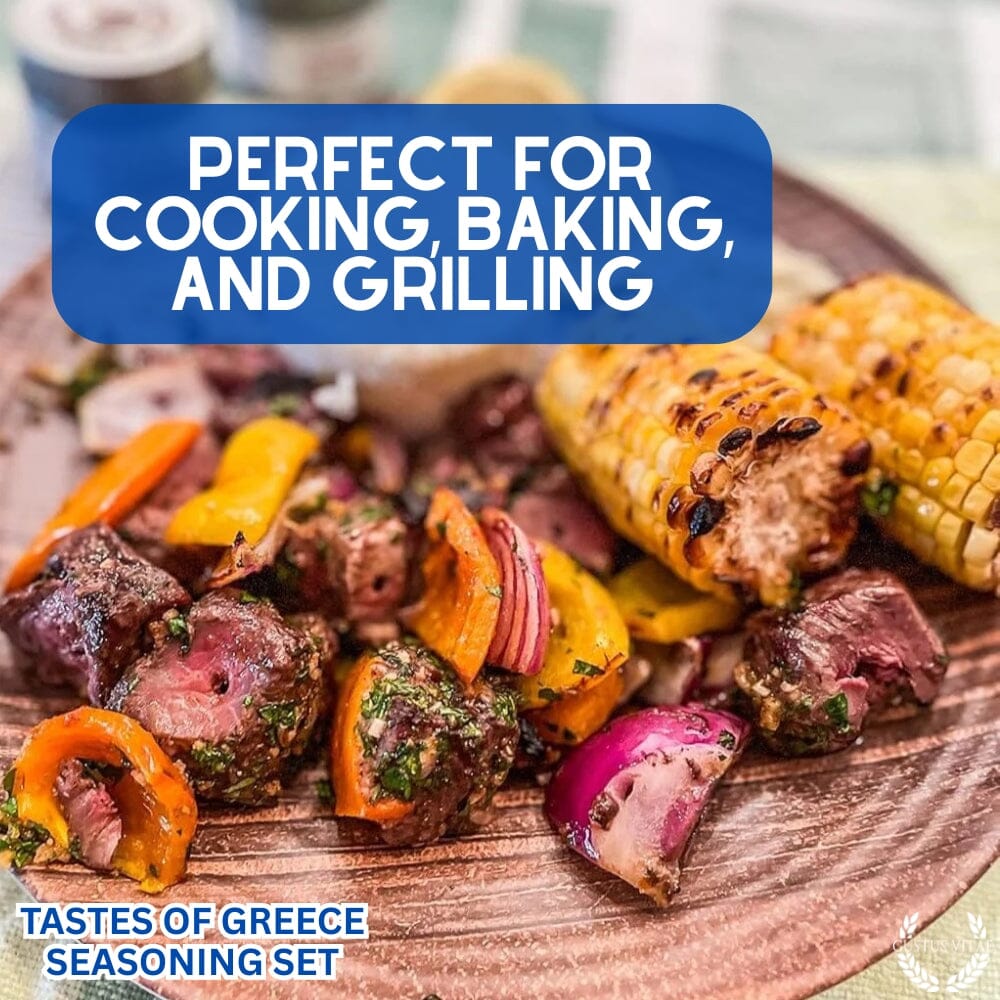 Set de regalo de condimentos griegos - Sabores de Grecia - Paquete de seis mezclas de especias artesanales 