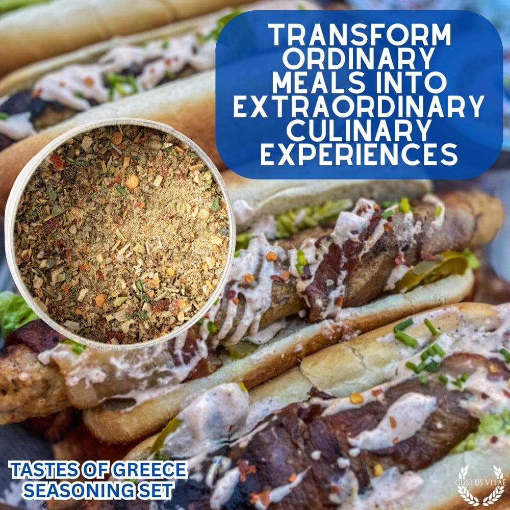 Set de regalo de condimentos griegos - Sabores de Grecia - Paquete de seis mezclas de especias artesanales 