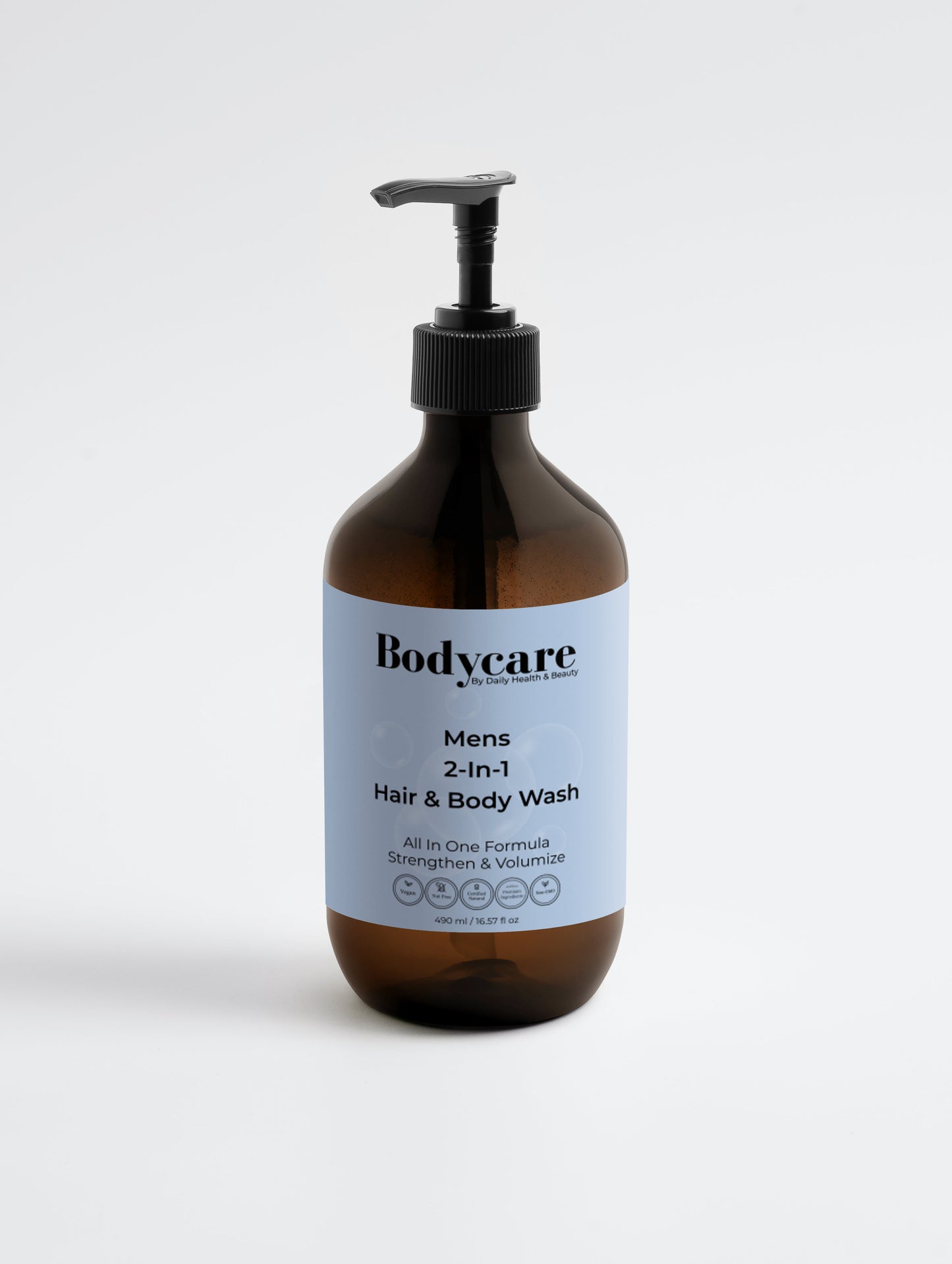 2-in-1 Hair & Body Wash For Men bottle — natural vegan grooming — Daily Health & Beauty