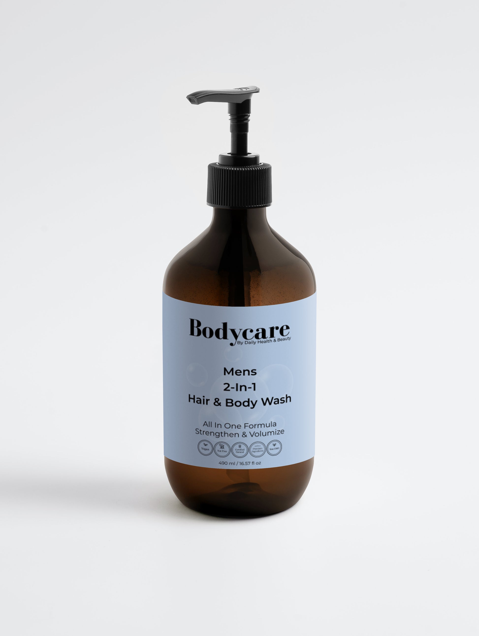 2-in-1 Hair & Body Wash For Men bottle — natural vegan grooming — Daily Health & Beauty