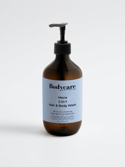 2-in-1 Hair & Body Wash For Men bottle — natural vegan grooming — Daily Health & Beauty
