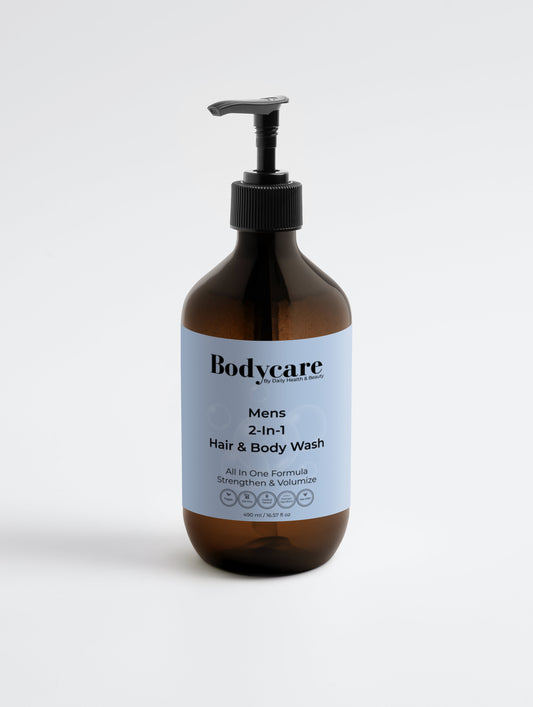 2-in-1 Hair & Body Wash For Men bottle — natural vegan grooming — Daily Health & Beauty