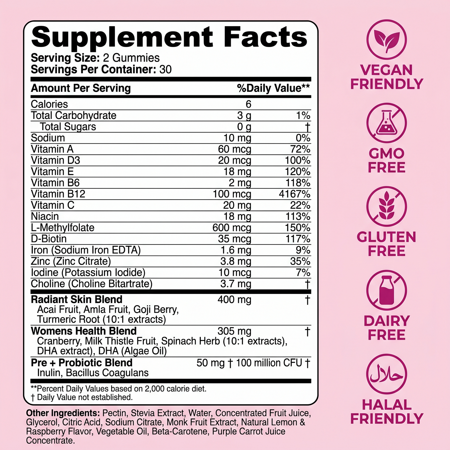 Women’s Multivitamin Sugar Free Gummies