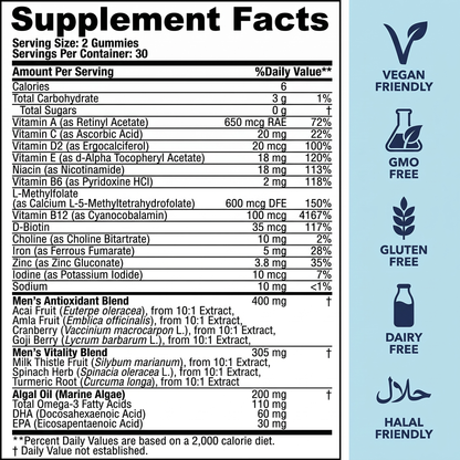 Men's Multivitamin Sugar Free Gummies