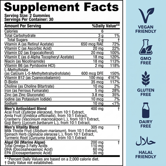 Men's Multivitamin Sugar Free Gummies