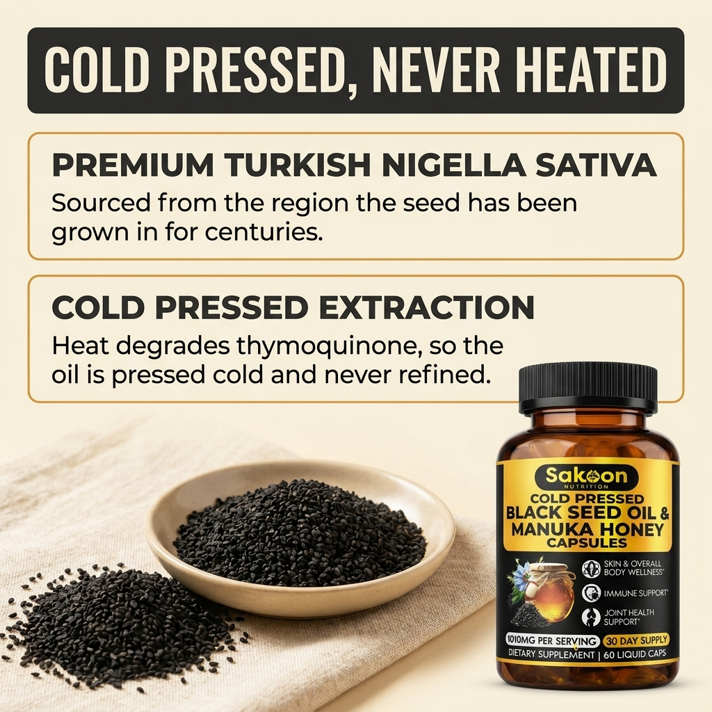 Black Seed Oil & Manuka Honey Capsules | Halal Immune Support