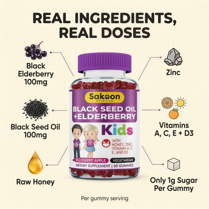 Kids Black Seed + Elderberry Gummies