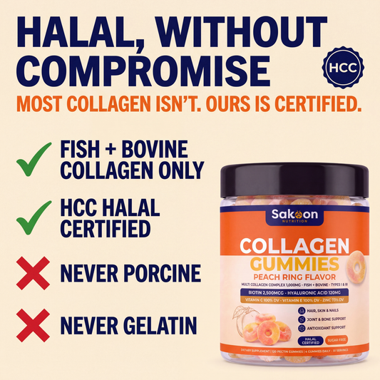 Collagen Gummies for Hair, Skin & Nails - Halal