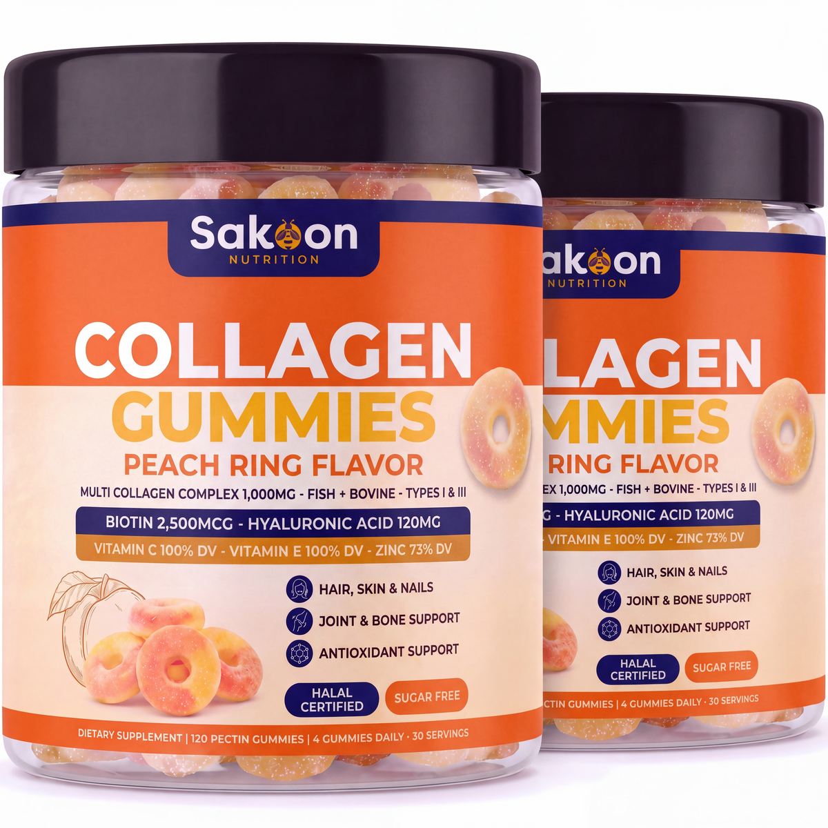 Collagen Gummies for Hair, Skin & Nails - Halal