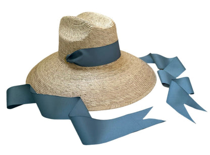 Hollyhock Sun Hat - French Blue Long Grosgrain Ribbon | Daily Health & Beauty