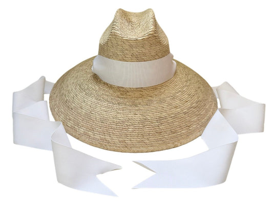 Hollyhock Sun Hat - White Long Grosgrain Ribbon | Daily Health & Beauty