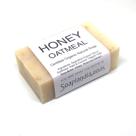 Honey Oatmeal Bar Soap, Certified Organic