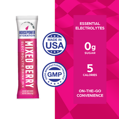 Mixed Berry Electrolyte Mix – Zero Sugar Premium Electrolyte Stick Packs (30 Sticks)