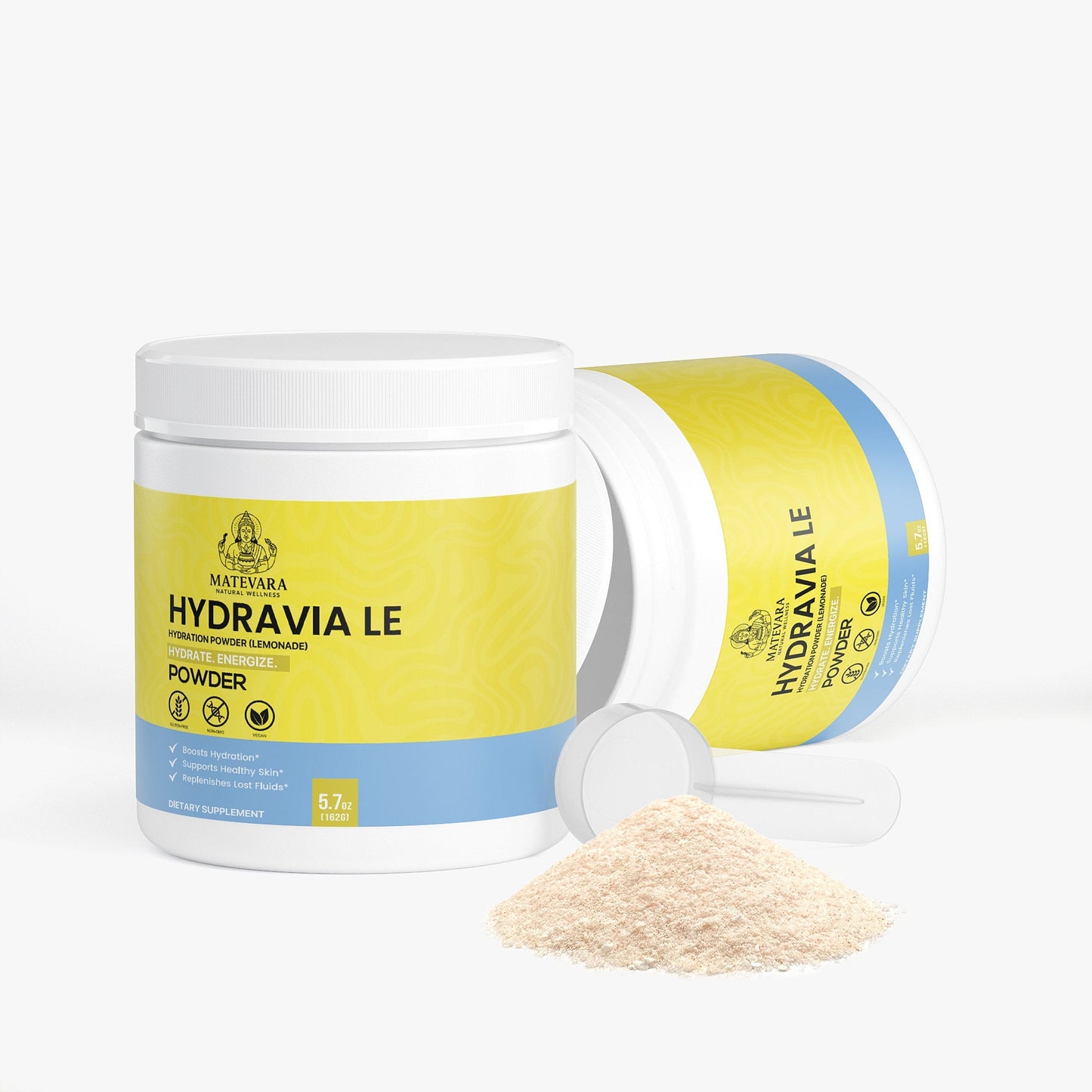 Hydravia Le Hydration Powder | Sugar-Free Lemonade | 30 Servings