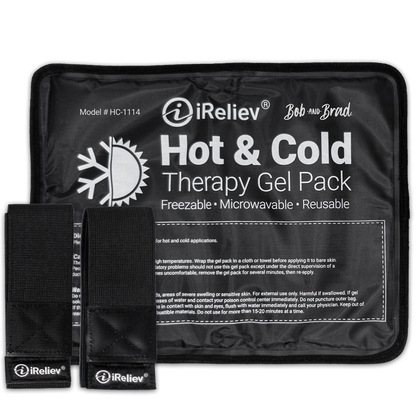Premium Reusable Hot and Cold Therapy Gel Pack with Securement Straps