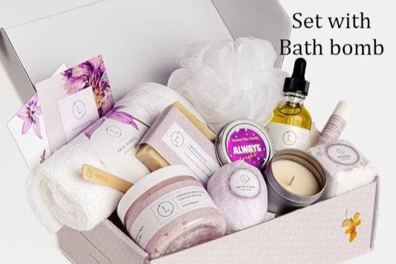 Lavender Bath Bomb & Shower Steamer Gift Box