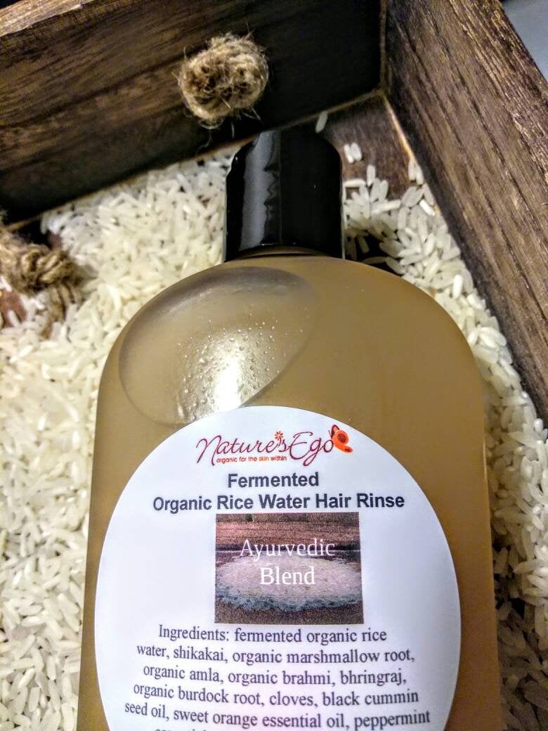 Organic Fermented Rice Water Hair Rinse (ayurvedic, black cumin seed oil)