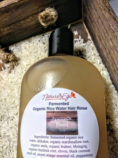 Organic Fermented Rice Water Hair Rinse (ayurvedic, black cumin seed oil)