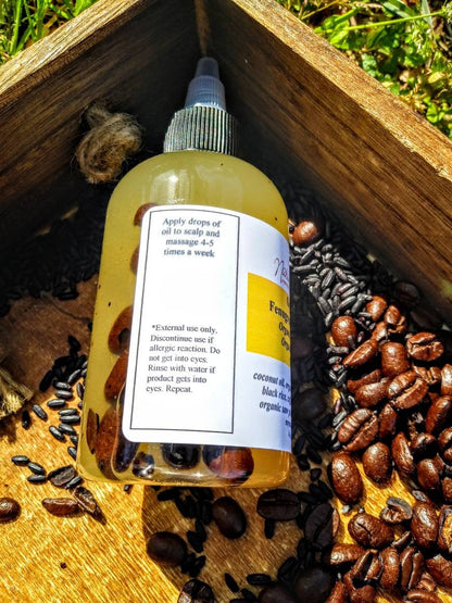 Organic Fenugreek Oil Elixir (black rice, emu oil, coffee)