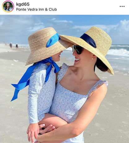 Palmetto Girl’s Hat - Navy Ric-Rac Ribbon