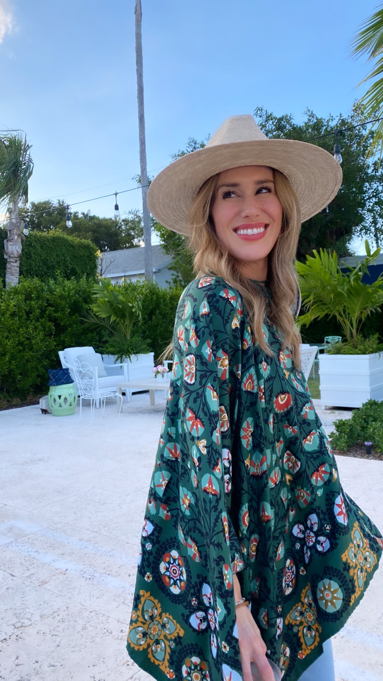 Zinnia Sun Hat - Wide & Short Lace Eyelet Ribbon