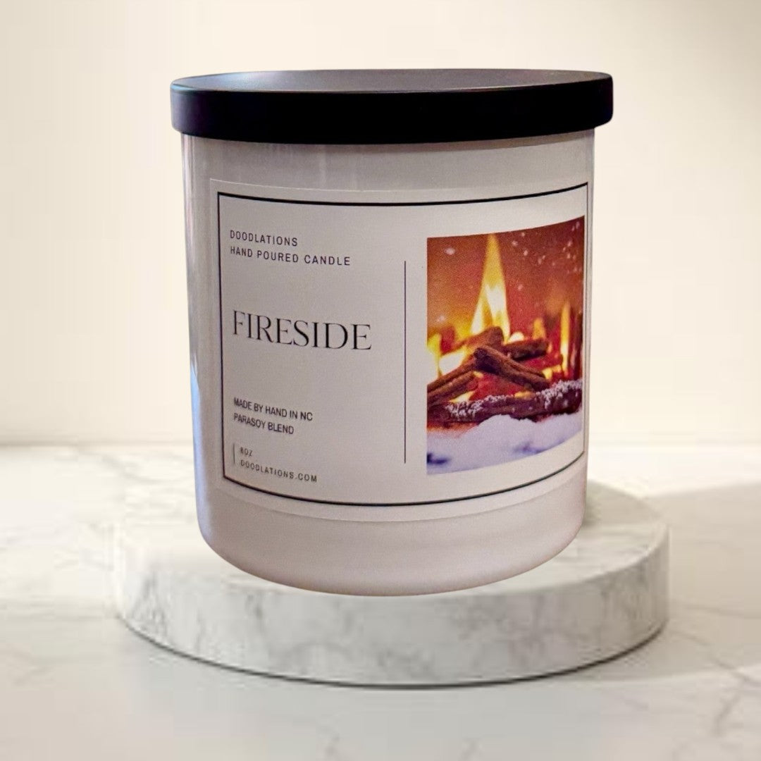 Doodlations Boutique Candle | Fireside