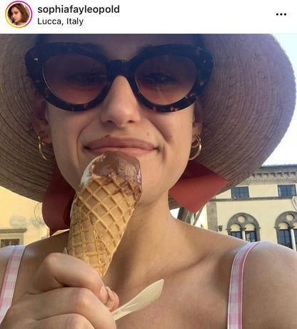 Clematis Bucket Hat - Pink Marigold Block Print Hat Scarf