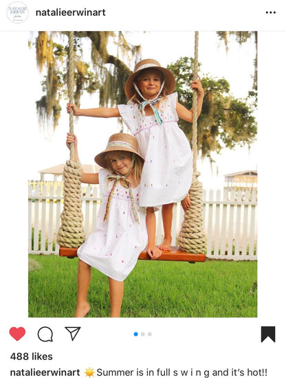 Palmetto Girl’s Hat - Long Navy Grosgrain