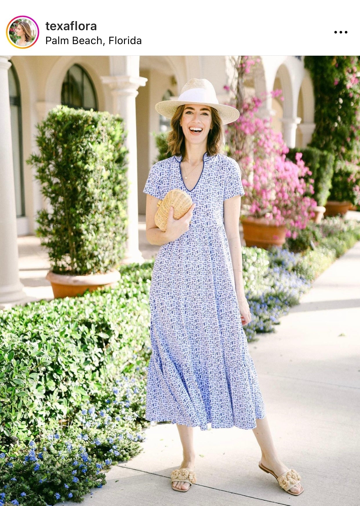Zinnia Sun Hat - Wide & Short French Blue Grosgrain Ribbon