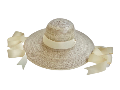 Buttercup Little Girl’s Hat - Ivory Grosgrain Ribbon
