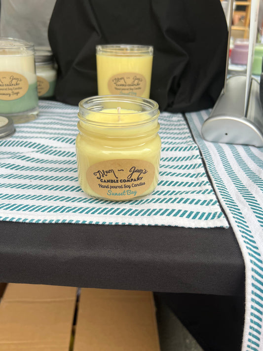 Bougie au soja Sunset Bay – Parfum chaud et tropical | Mam Jam’s