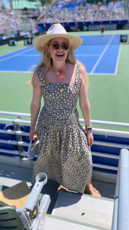 Zinnia Sun Hat - Wide & Short French Blue Grosgrain Ribbon