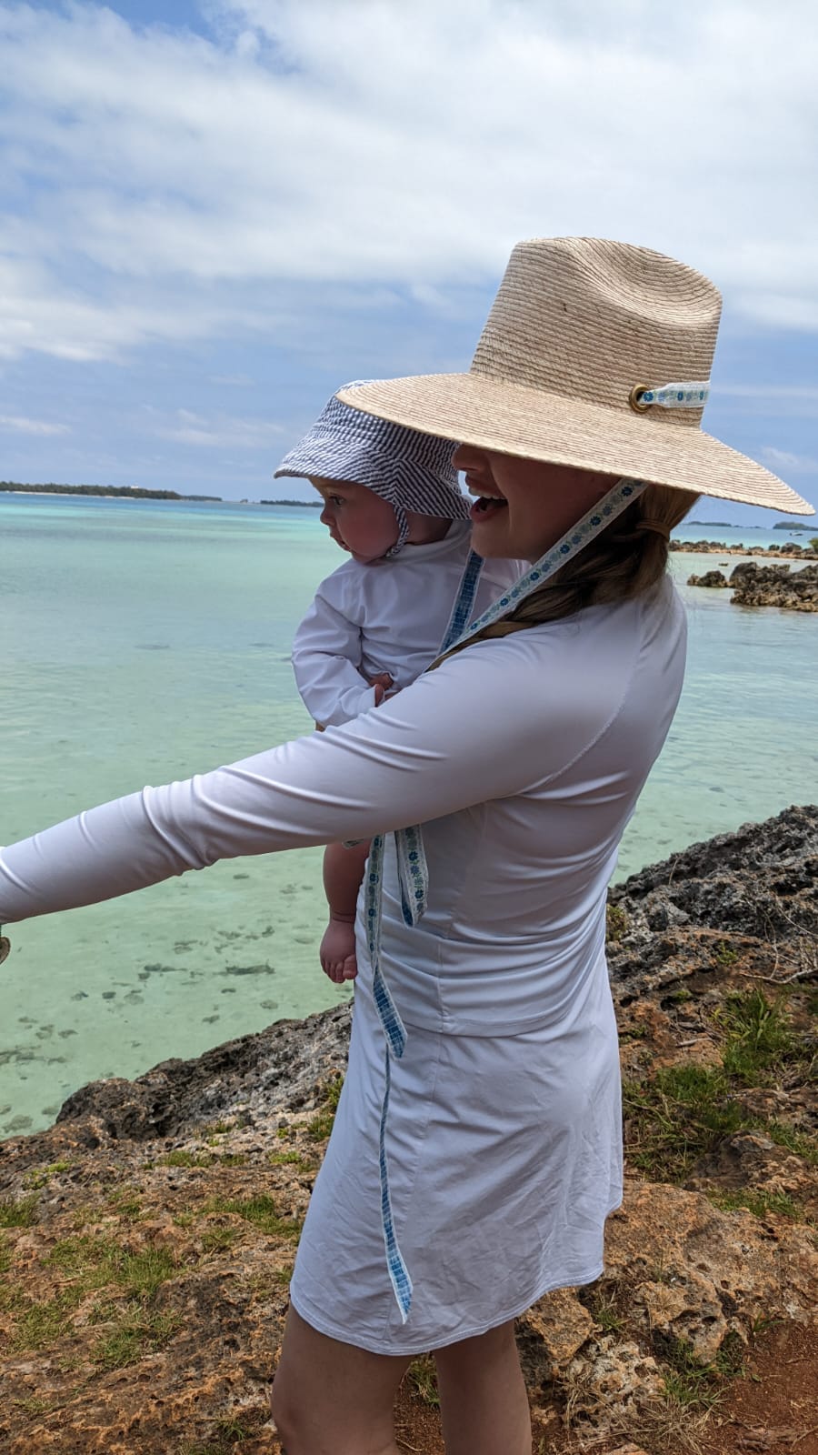 Hollyhock Sun Hat -  Navy Long Grosgrain Ribbon