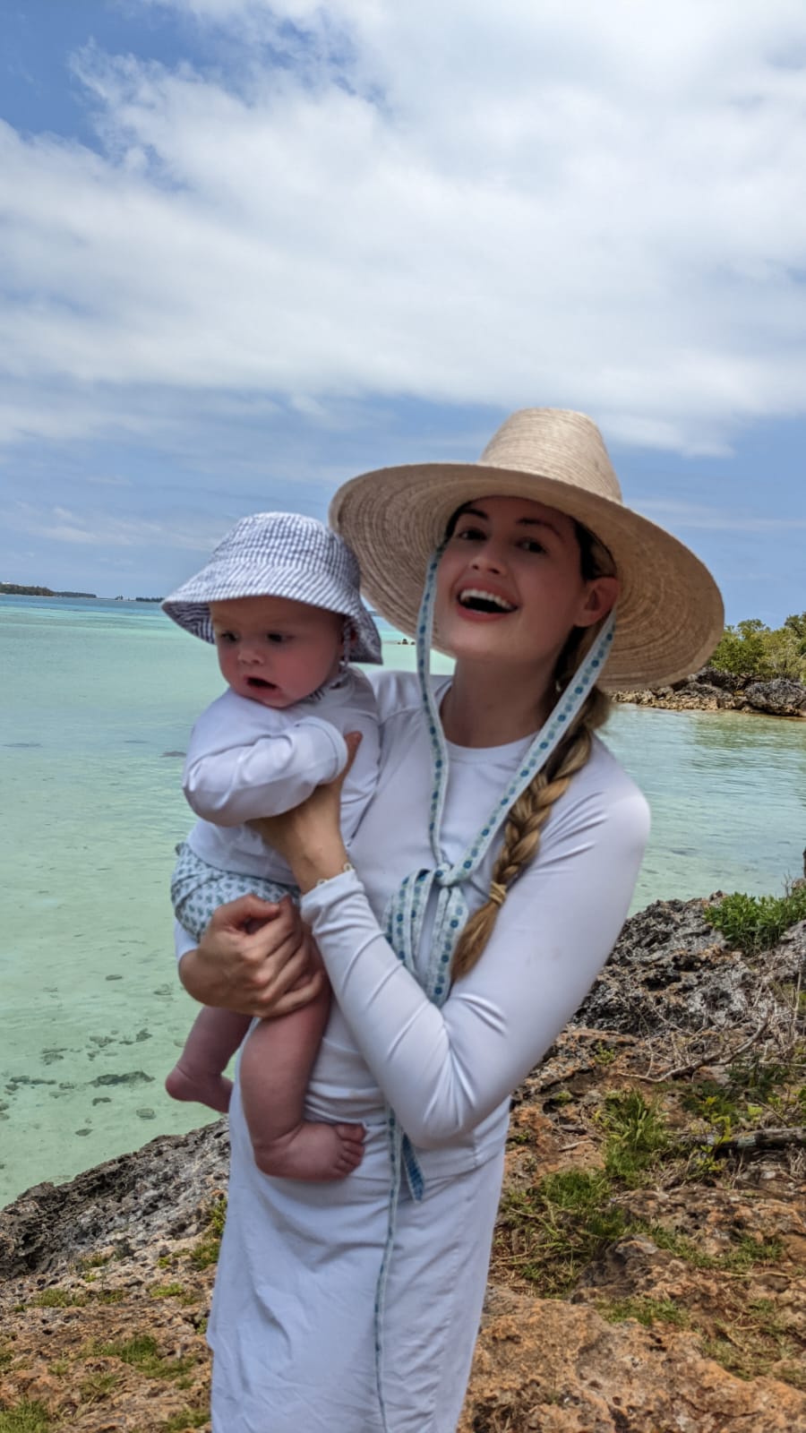 Hollyhock Sun Hat -  Navy Long Grosgrain Ribbon