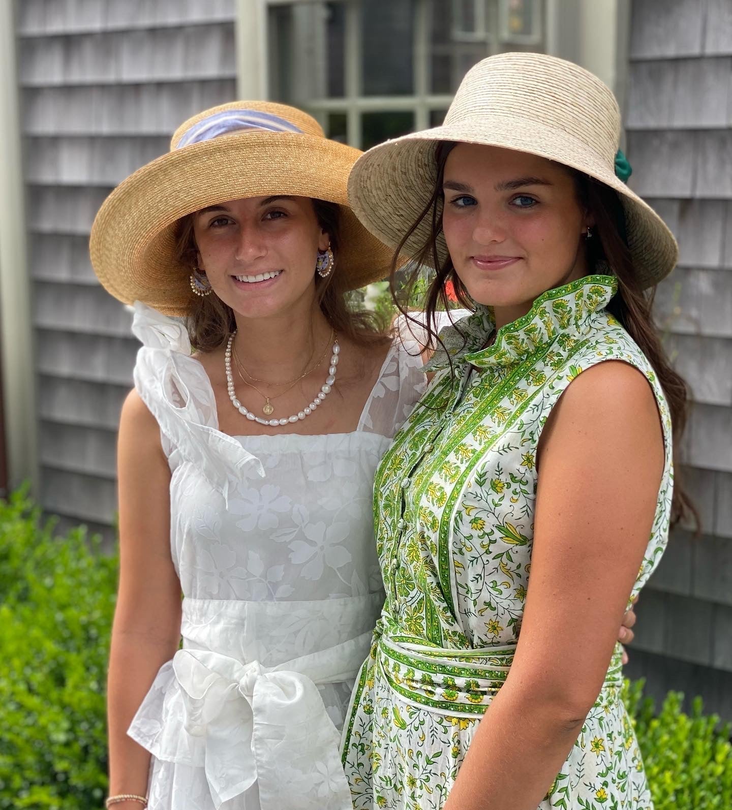 Clematis Bucket Hat - Wide & Short Navy Grosgrain Ribbon