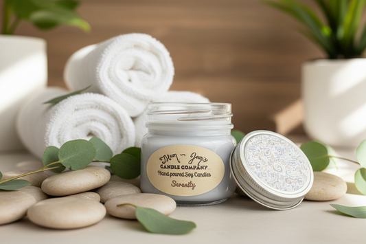 Bougie en cire de soja Serenity – Parfum calme et relaxant | Mam Jam's
