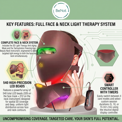 3D Phototherapy Anti-Aging Mask & Thermal Neck Sculpting System