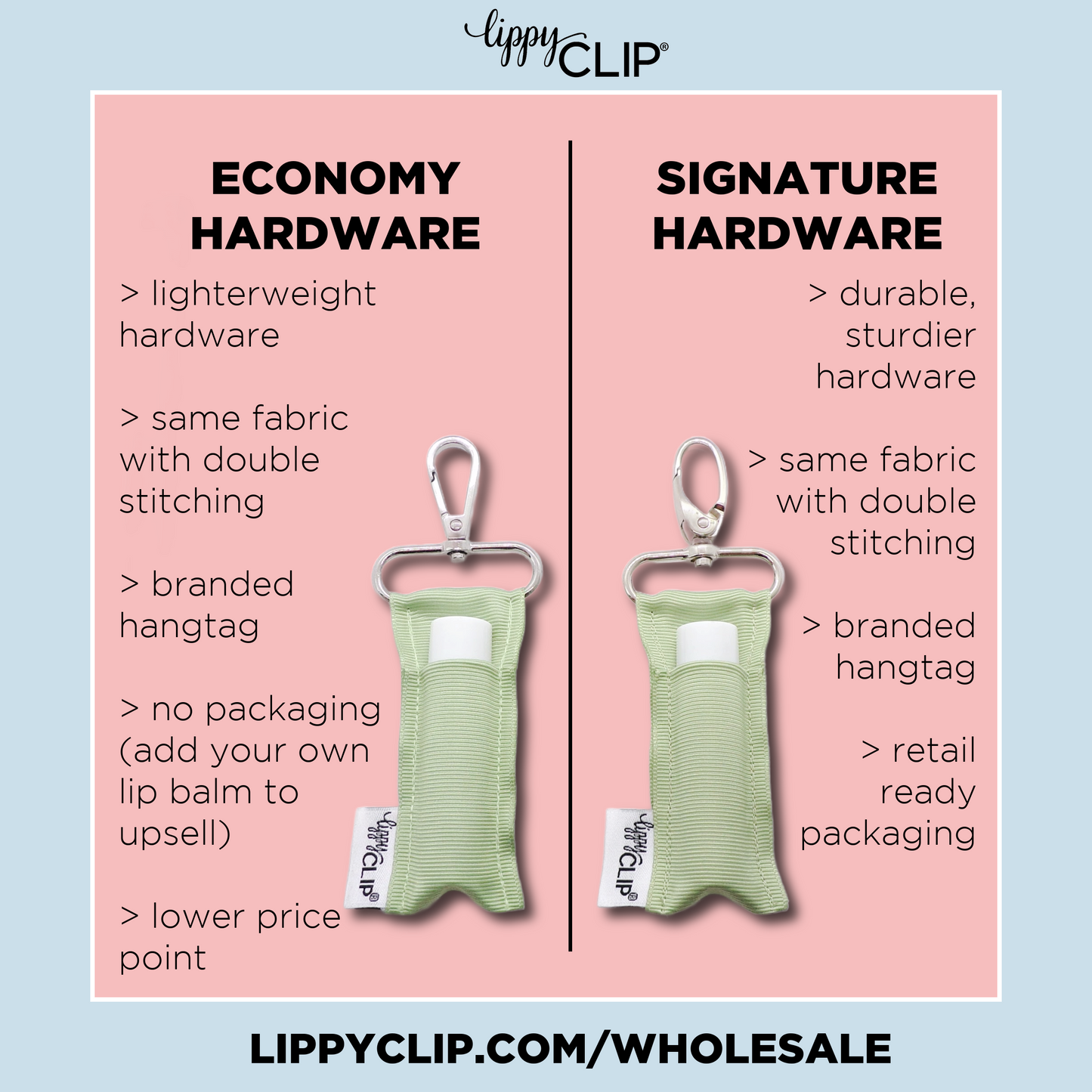 Breast Cancer Support LippyClip® - Economy Hardware + No Packaging