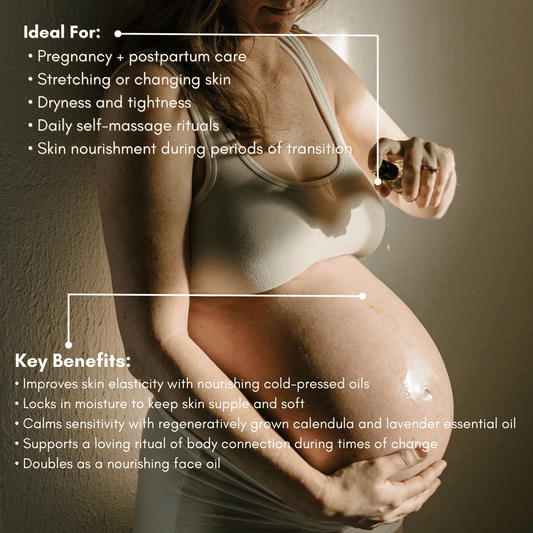 Huile Ventre - Huile Soutien Élastique et Régénératrice en Nutriments