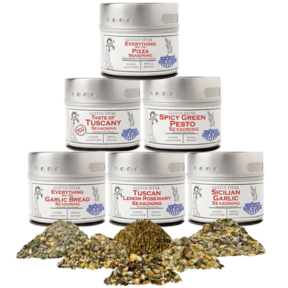 Italian Seasoning Gift Set - Tastes of Italy - Artisanal Spice Blends Six Pack