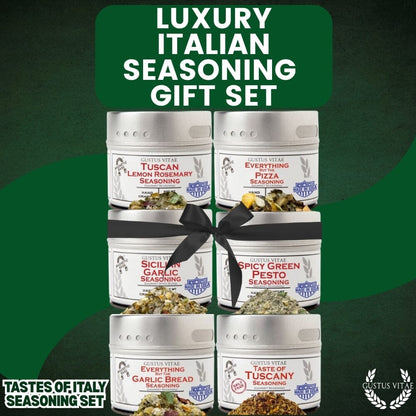 Italian Seasoning Gift Set - Tastes of Italy - Artisanal Spice Blends Six Pack