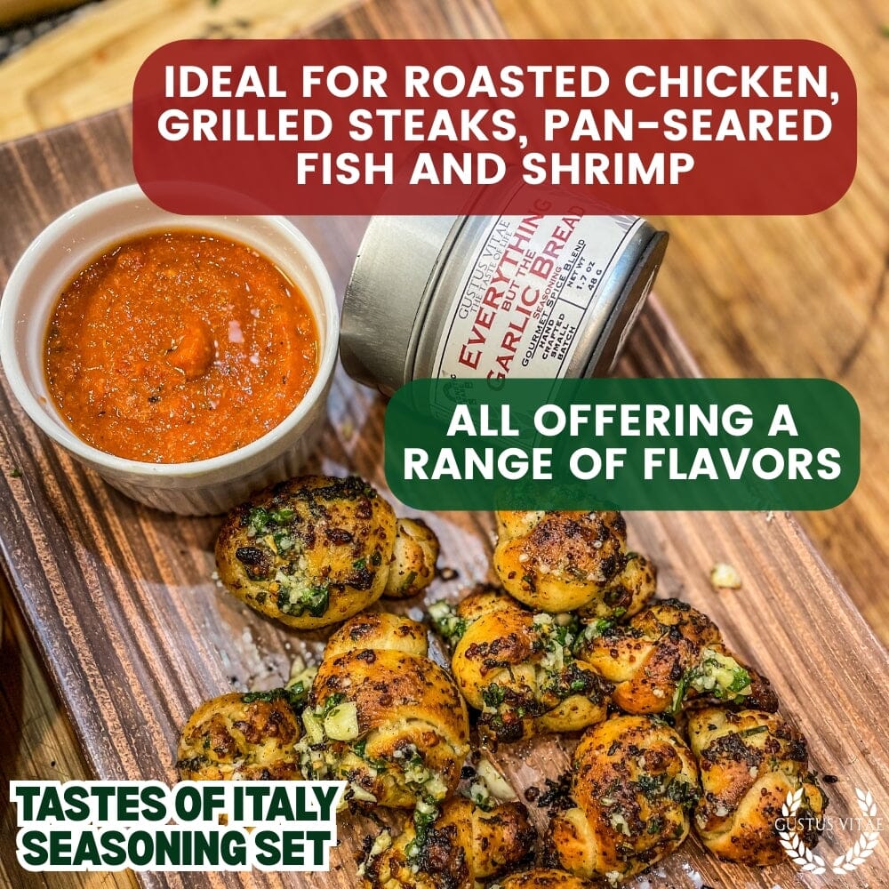 Italian Seasoning Gift Set - Tastes of Italy - Artisanal Spice Blends Six Pack