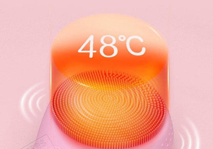 IUV Sonic LED Red/Blue Silicone Thermo Cleansing Brush with Microcurrent