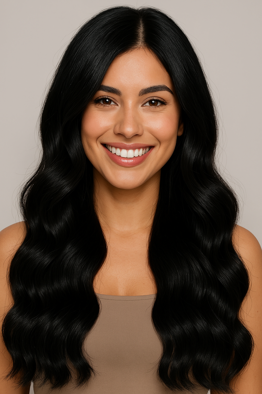 Jet Black (1) 20" Single Weft