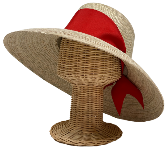 Wildflower Sun Hat - Red Wide & Short Grosgrain Ribbon