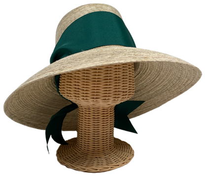 Wildflower Sun Hat - Masters Green Wide & Short Grosgrain Ribbon