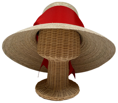 Wildflower Sun Hat - Red Wide & Short Grosgrain Ribbon