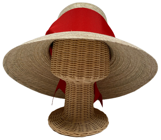 Wildflower Sun Hat - Red Wide & Short Grosgrain Ribbon