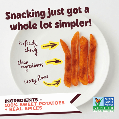 Korean BBQ Chewy Dried Sweet Potato Sticks (Pack of 18)