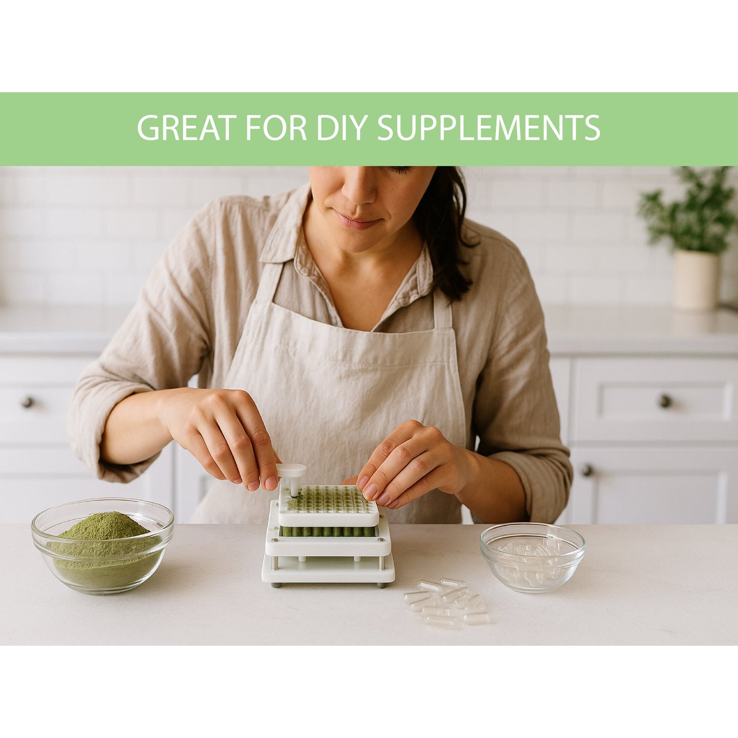 Certified Organic Empty Vegan Capsules: Size 00, 400 Count